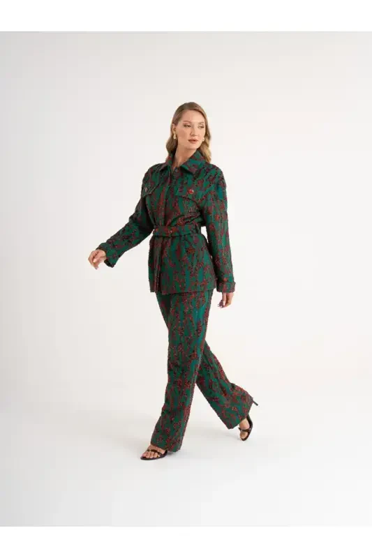 Serpil Women's Green Suit 39493 - 2
