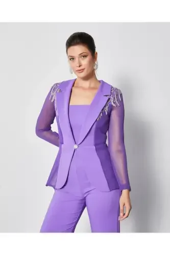 Serpil Women's Purple Jumpsuit 36793 - Modazone (1)