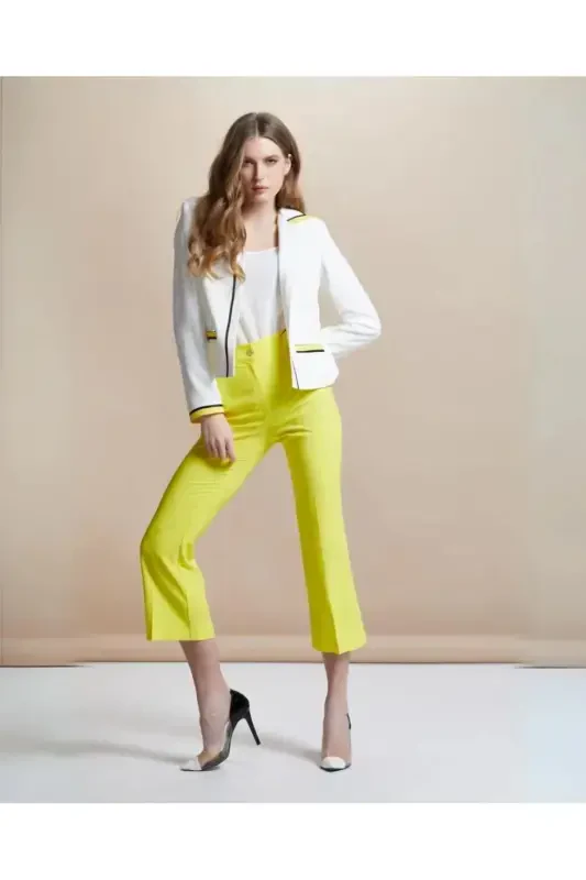 Serpil Women's Yellow Pants 28357 - 1