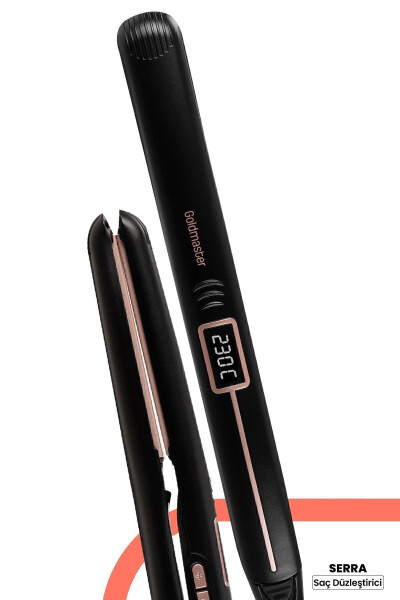 Serra Digital Display Keratin Ceramic Thin Plate Hair Straightener and Styler - GOLDMASTER