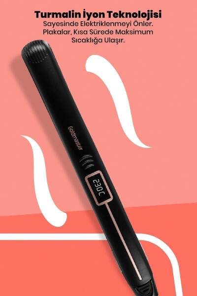 Serra Digital Display Keratin Ceramic Thin Plate Hair Straightener and Styler - GOLDMASTER (1)