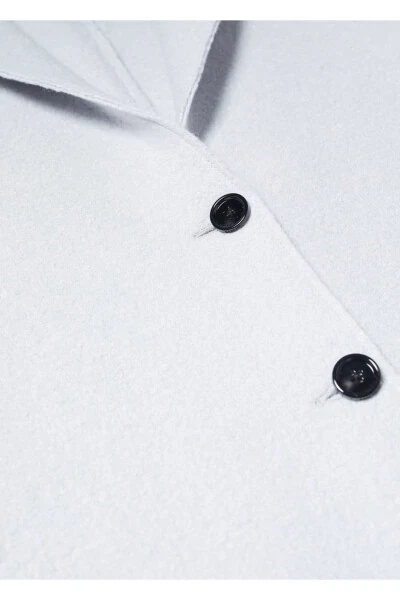 Шерстяное пальто с пуговицами - 6