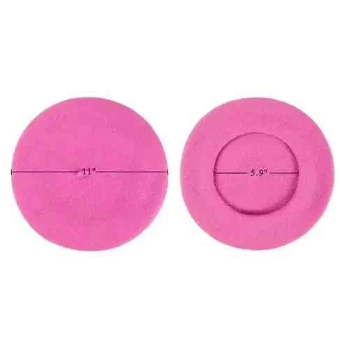 Wool Beret Hat French Beret Cap Winter Artist Painter Hat Solid Color for Women - 6