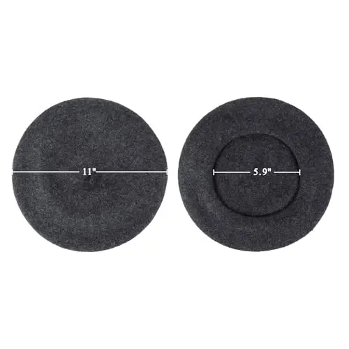 Wool Beret Hat French Beret Cap Winter Artist Painter Hat Solid Color for Women - 4