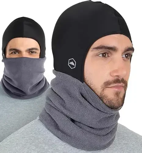 Tough Headwear Winter Neck Warmer-Fleece Balaclava, Ski Mask For Men & Women, Cold Weather, Motorcycle Helmet Liner - 1