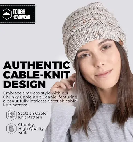 Tough Headwear Slouchy Beanie Hat - Itch-Free Winter Hats for Women - Stretchable Beanies for Women - Acrylic Winter Gear - TOUGH HEADWEAR (1)