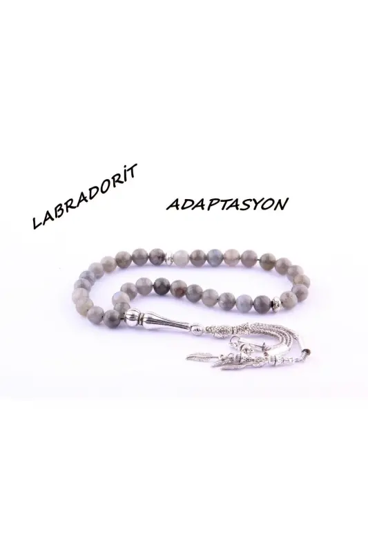 Sertifikalı Labradorit Doğal Taş Tesbih T183 - 1