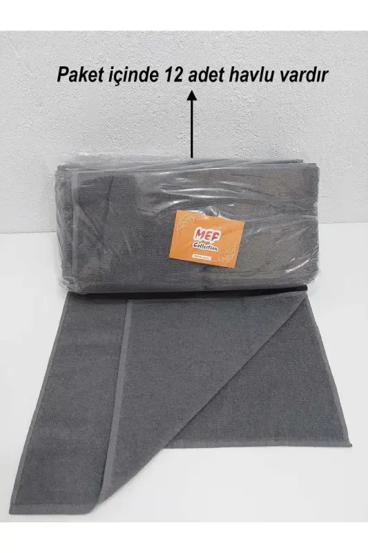 Серые парикмахерские полотенца 50x90 см, 12 шт. - 5