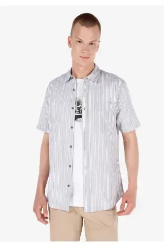 Серый мужской рубашка - 1