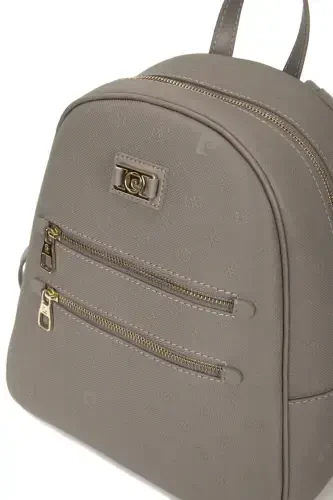 Серый принт женский рюкзак 05PO22Y1577-Print GRİ - 4