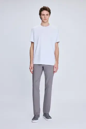 Серый рег. фит. Кэжуал штаны из парусины с боковыми карманами - MODAZONE (1)