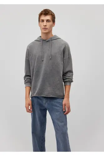 Серый свитер с капюшоном 0S10175-70098 - 2