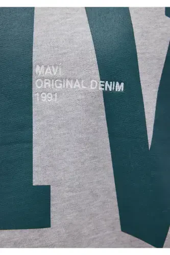 Серый свитшот с логотипом Mv 1s10147-80196 - 7