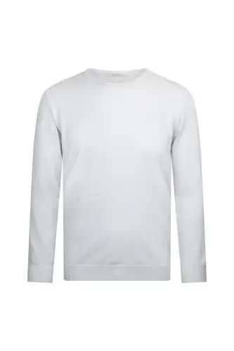 Серый трикотажный джемпер из вискозы с круглым вырезом, облегающего кроя, серый - 1