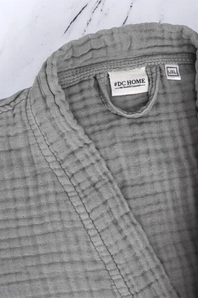 Серый унисекс кимоно муслиновый халат - 100% хлопок & высоко впитывающий халат - 6