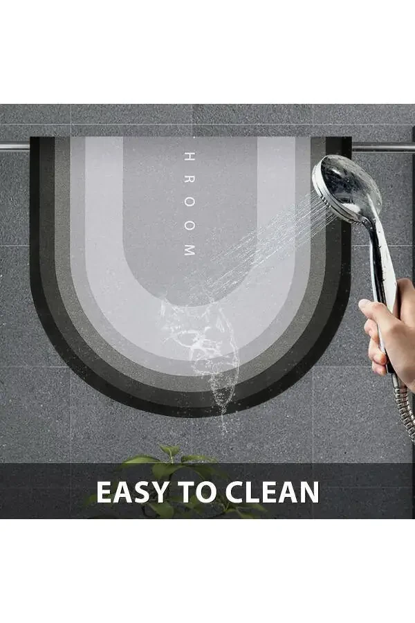 Серый - Волшебное впитывающее коврика для ванной комнаты, нескользящая основа, 40x60 - 5