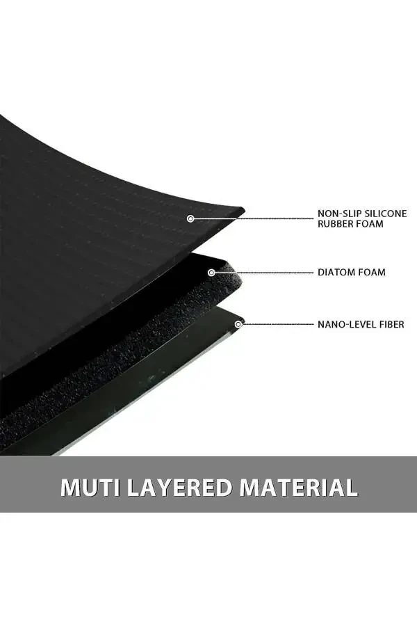 Серый - Волшебное впитывающее коврика для ванной комнаты, нескользящая основа, 40x60 - 6