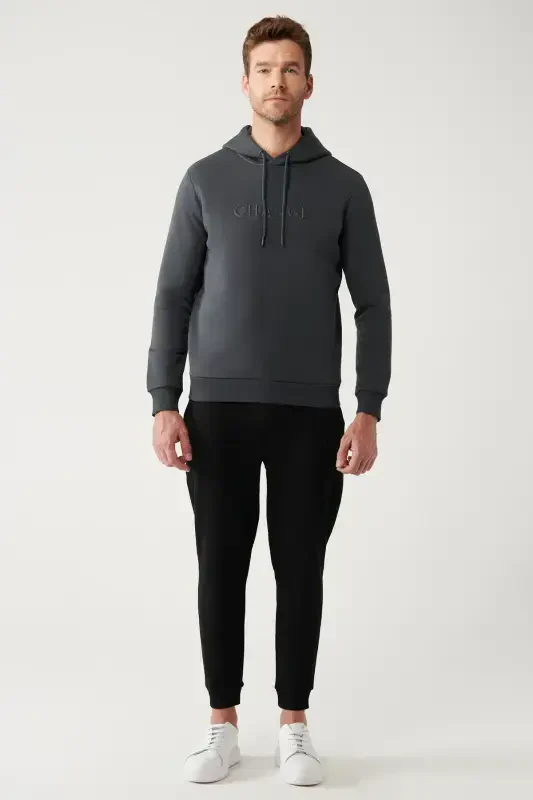 Серый худи с капюшоном - 6