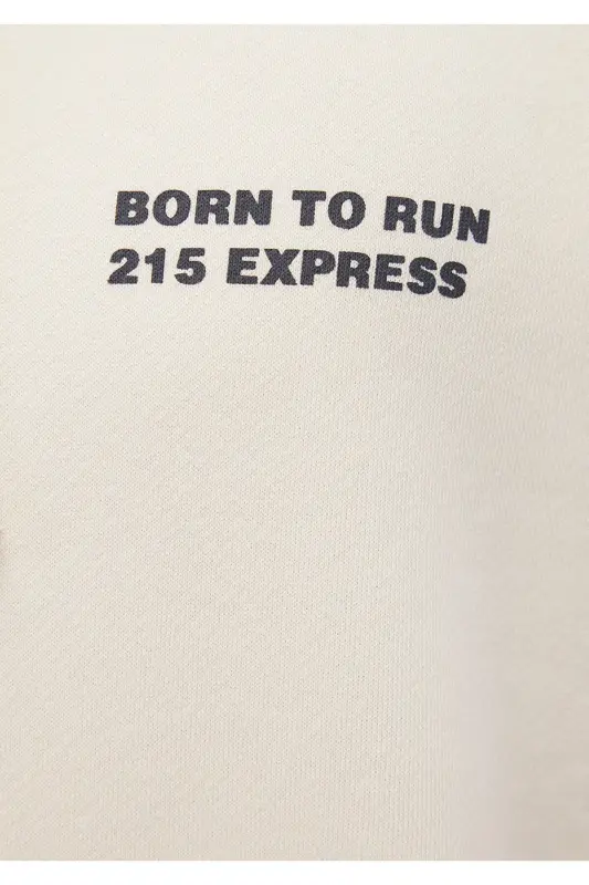 Серый худи с принтом на спине - 7