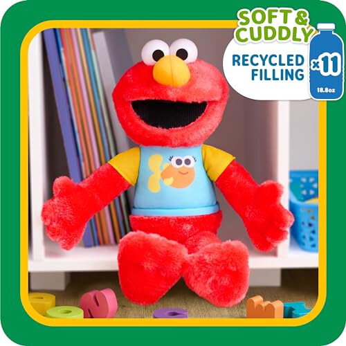 SESAME STREET 13-inch Sing-Along Plush Elmo with Lights and Sounds, Super-Soft and Huggable, Kids Toys for Ages 18 Month by Just Play - 2