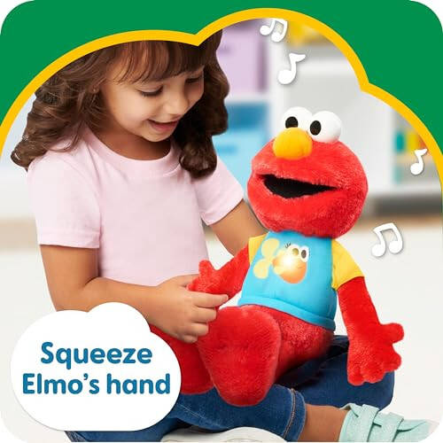 SESAME STREET 13-inch Sing-Along Plush Elmo with Lights and Sounds, Super-Soft and Huggable, Kids Toys for Ages 18 Month by Just Play - 6