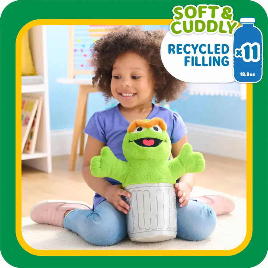 Sesame Street Katta Peluş Oscar the Grouch, 18 oylik va undan katta bolalar uchun o'yinchoqlar - 5