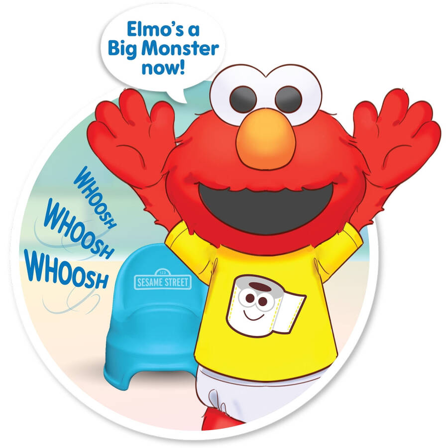 Sesame Street Potty Time Elmo 12-Inch Sustainable Plush Stuffed Animal, Sounds and Phrases, Potty Training Tool Baby and Toddler Toys - 5