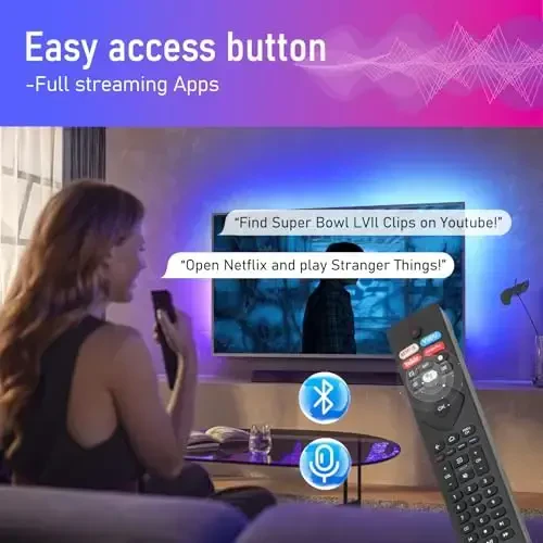 Voice Remote Control for phillips Voice TV Replacement. Universal Remote Control for Philip 4K UltraHD Smart Android TV with Google Assistant. for Philips 43