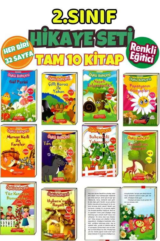 Set of 10 Beautiful Story Books for 2nd and 3rd Graders - GÖNÜL YAYINCILIK