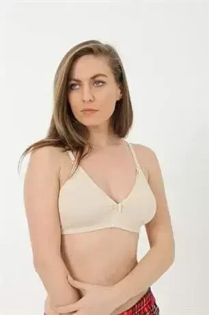 Set of 3 Skin Maternity Bras Unwired Cotton Spandex - 2