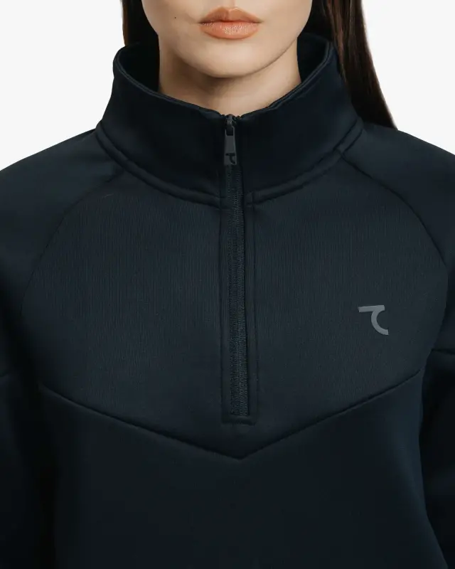 Set of sweatshirt half-zip and cargo pants - BLACK - 6