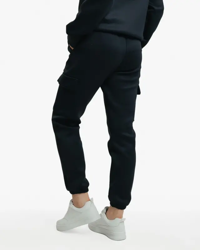 Set of sweatshirt half-zip and cargo pants - BLACK - 15