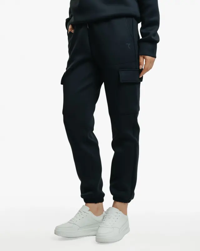 Set of sweatshirt half-zip and cargo pants - BLACK - 12