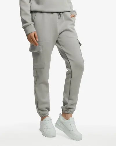 Set of sweatshirt half-zip and cargo pants - DARK SEA GREEN - 14