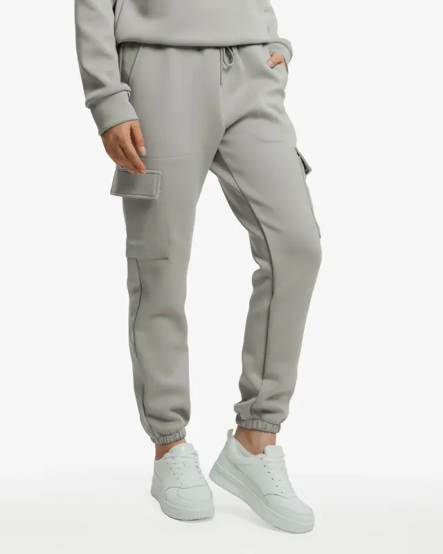 Set of sweatshirt half-zip and cargo pants - DARK SEA GREEN - 14