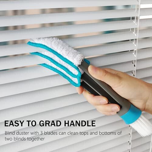 SetSail Blind Duster, Window Cleaner Duster Brush with 5 Microfiber Sleeves, Cleaning Tools for Vertical Blinds Air Conditioner Dust Ceiling Fans Dust Collector - 5