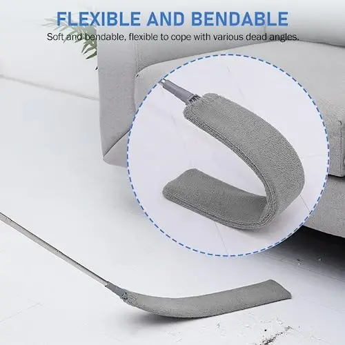 SetSail Dusters for Cleaning, 100-inch Extra-Long Floor Duster with Extension Pole Bendable Microfiber Head Washable Ceiling Fan Cleaner Duster for High Ceilings, Furniture - 5