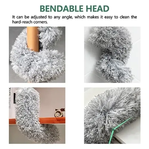 SetSail qo'shimcha uzun tozalash cho'tkalari, 100 dyuymli uzaytirgichli, egiluvchan mikrofiber boshli, yuviladigan ship foni cho'tkasi, baland shiftlar, mebellar uchun. - 3