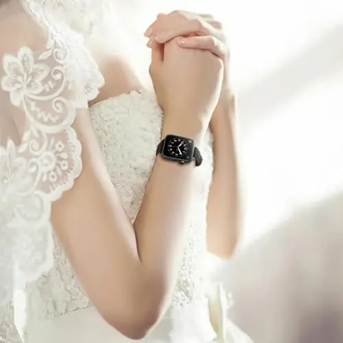 SEURE 2 dona charm bantlar, Apple Watch ayollar uchun 38mm 40mm 41mm 42mm 44mm 45mm 46mm 49mm bilan mos keladi, Haqiqiy charm bantli tor iWatch Ultra SE Series 10/9/8/7/6/5/4/3/2/1 uchun - 6