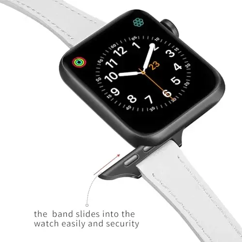 SEURE 2 dona teri tasmalar Apple Watch Band ayollar uchun 38mm 40mm 41mm 42mm 44mm 45mm 46mm 49mm bilan mos keladi, Haqiqiy teri tasma iWatch Ultra SE Series 10/9/8/7/6/5/4/3/2/1 uchun ingichka nozik tasma - 5