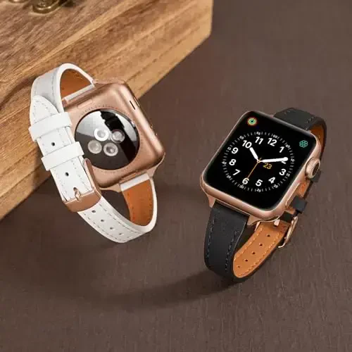 SEURE 2 dona teridan kamar ayollar uchun Apple Watch Band bilan mos keladi 38mm 40mm 41mm 42mm 44mm 45mm 46mm 49mm, iWatch Ultra SE Series 10/9/8/7/6/5/4/3/2/1 uchun haqiqiy charm kamar ingichka tasmali - 2