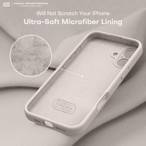 LOVE 3000 Designed for iPhone 16 Case, Premium Silicone with [Soft Anti-Scratch Microfiber Lining] Shockproof Protective Phone Case for Men Women Girls 6.1