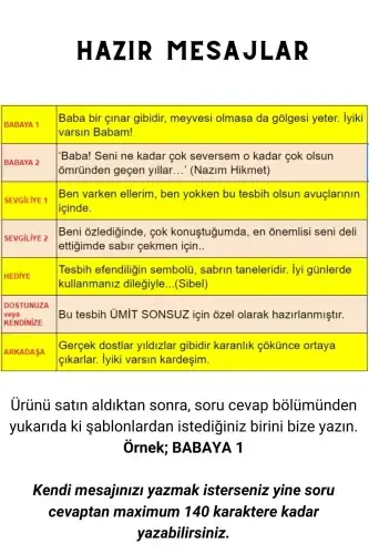 Sevgiliye Özel Mesajlı Mavi Ateşi Kehribar Tesbih - Isme Özel 9x9 Mm Tespih - Ahşap Kutulu-Mavi - 2