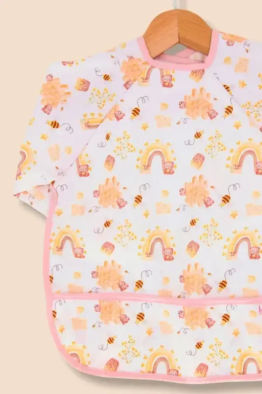 SEVİMLİ ARI DESEN SIVI GEÇİRMEZ AKTİVİTE VE MAMA ÖNLÜĞÜ 6-24 AY - 2