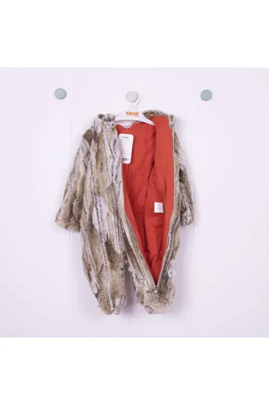 Sevimli Ayıcık Bebek Tulum-Kahverengi - 3