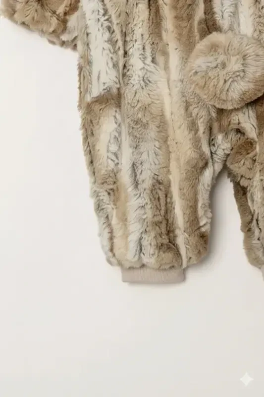 Sevimli Ayıcık Bebek Tulum-Kahverengi - 4