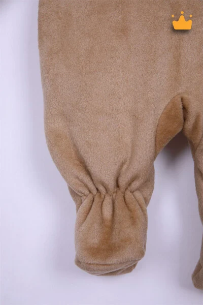 Sevimli Ayiq Shapkalik Peluş Erkak Qiz Chaqaloq Tulumcha - 8