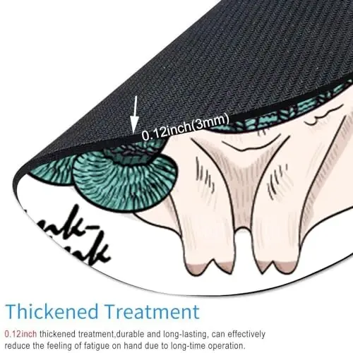 Cute Pig Round Mouse pad Customized Mousepad Non-Slip Rubber Base Mouse Pads for Computers Laptop Office Desk Accessories Mouse pad - 3