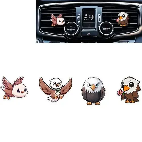 Cute Eagle Car Air Freshener Clips,Funny Bald Eagle Car Vent Clip,Car Air Conditioner Clip,Auto Vent Decoration Accessories,Automotive Interior Decoration Gifts for Men/Women - 1