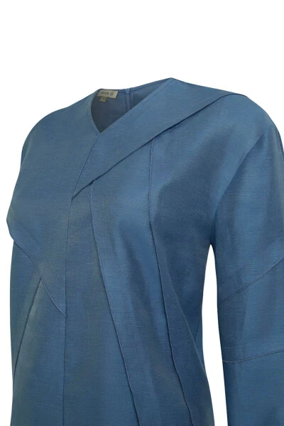 Sewing Detailed V-Neck Tunic - AKER (1)